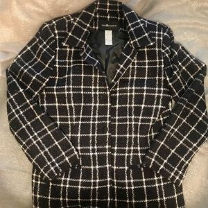 Sag Harbor Black & White Striped Blazer